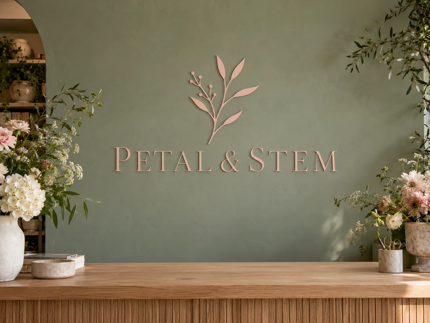 2D Acrylic Sign design concept for PETAL & STEM