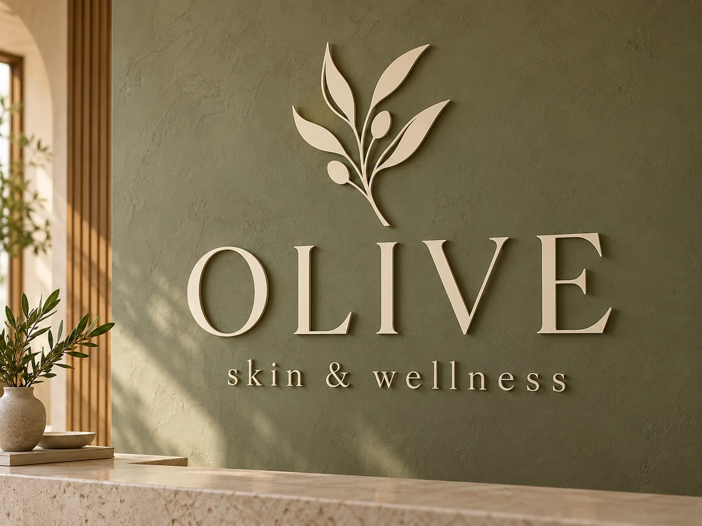 2D Acrylic Sign — OLIVE product example