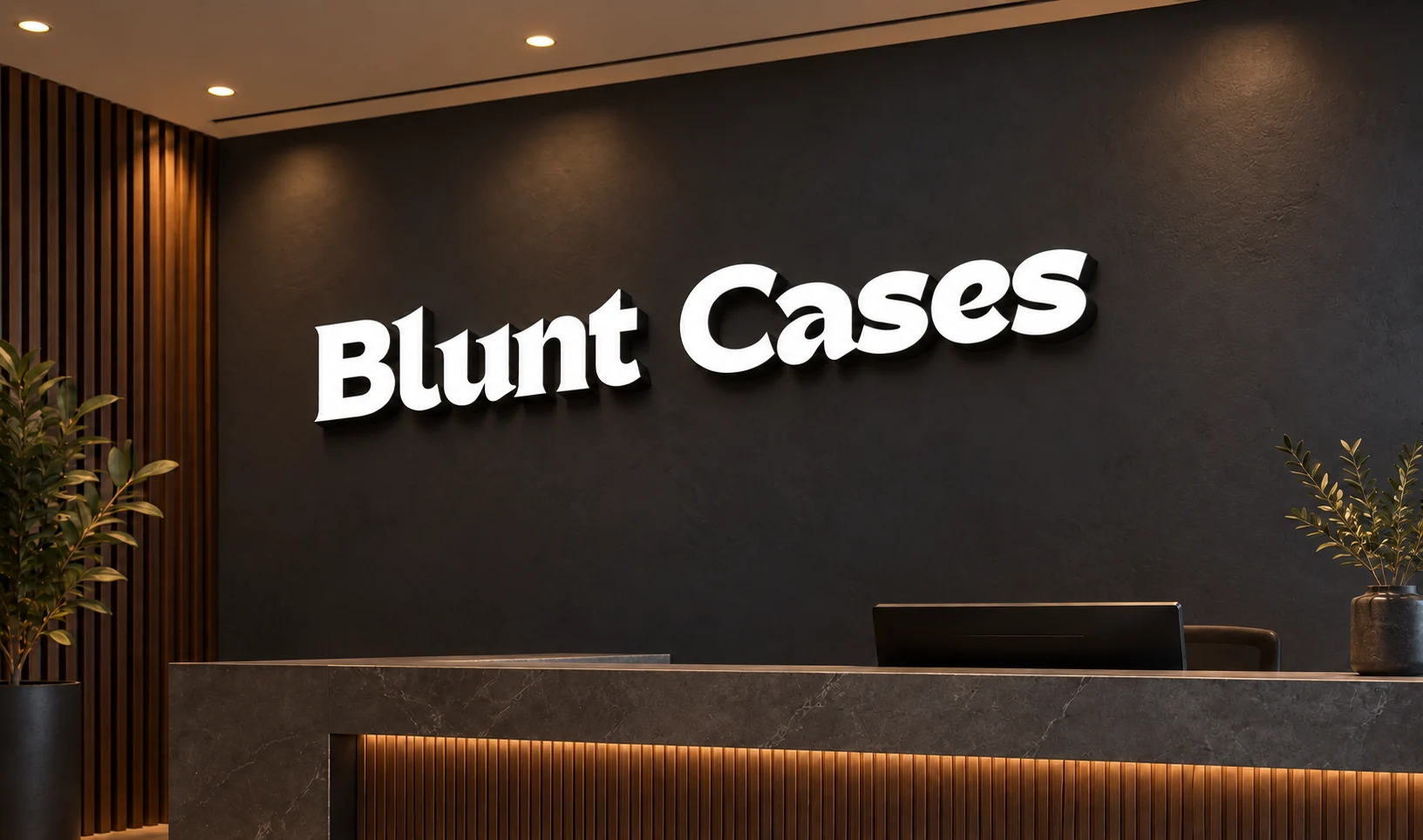 Acrylic Frontlit Sign — Blunt Cases
