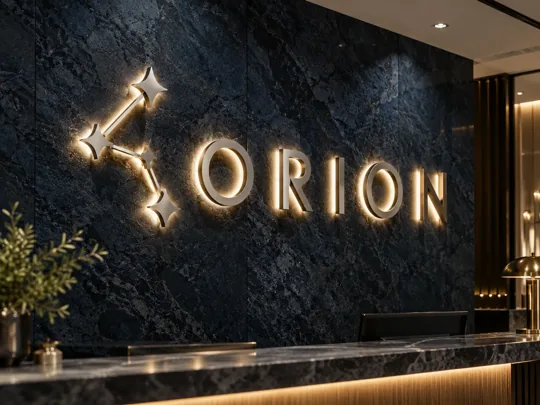 Metal backlit signs design visualization