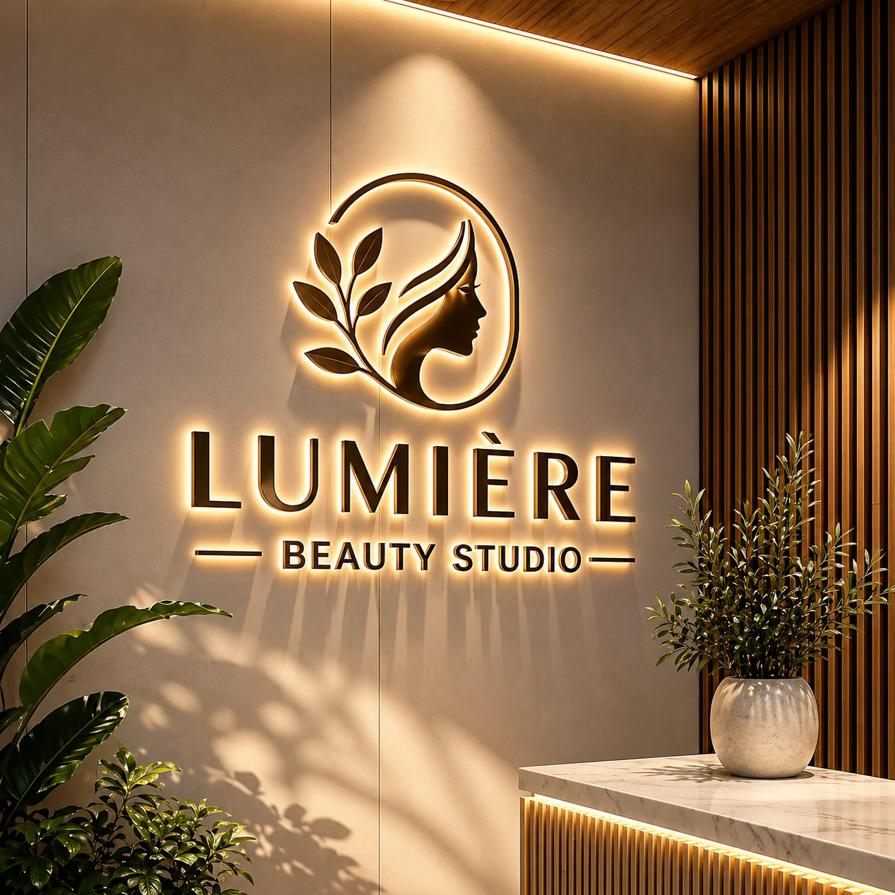 3D Metal Backlit Sign — LUMIÈRE