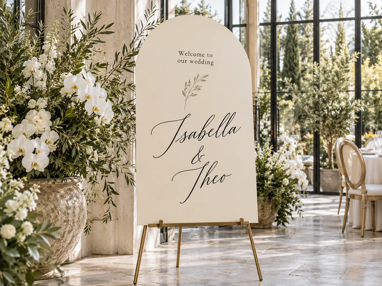 Wedding Sign design concept for Isabella & Theo